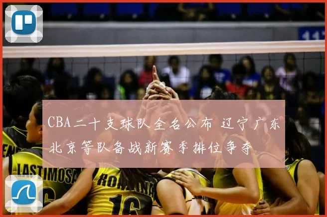 CBA二十支球队全名公布 辽宁广东北京等队备战新赛季排位争夺